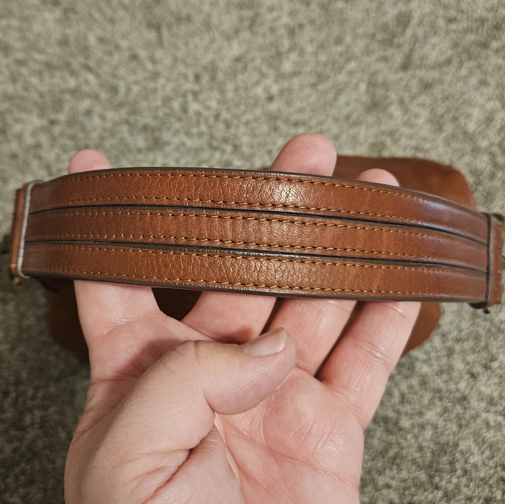 Margot Brown Leather Purse. Hobo, Boho. Fold Over. Shoulder Bag Purse - Picture 6 of 15